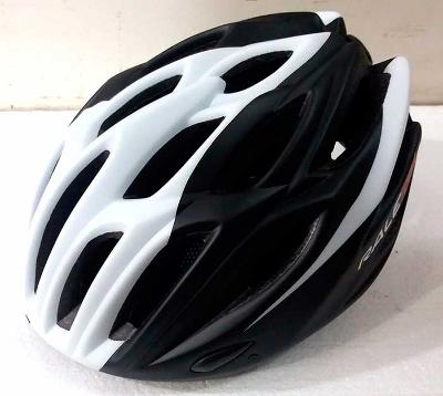 CASCO *RALEIGH* R-26 IN-MOULD NEGRO/BLANCO M (54-58cm)